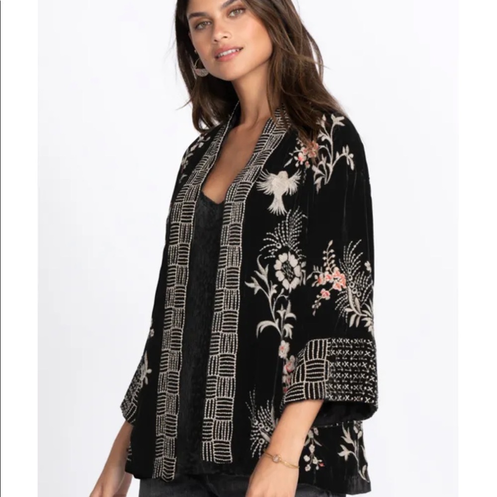 Johnny Was velvet kimono cropped. Never worn.